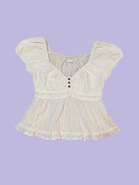 White cotton babydoll top